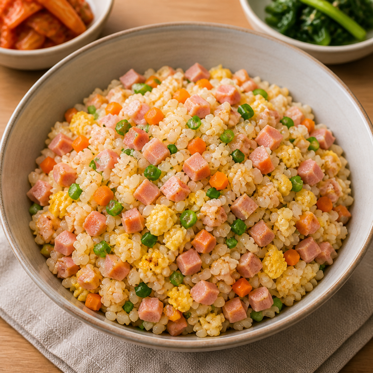 햄야채볶음밥 완성 사진