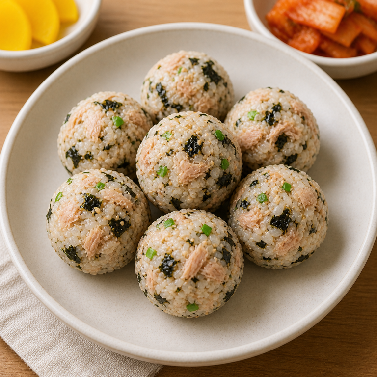 참치주먹밥 완성 사진